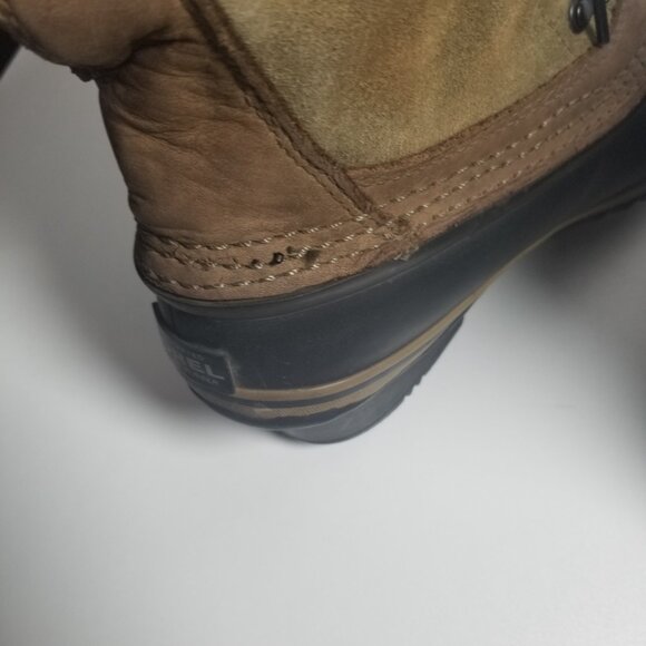Sorel Womens Black Brown Winter Fancy Lace ll Hiking Winter & Rain Boots Sz 7 - Picture 4 of 15